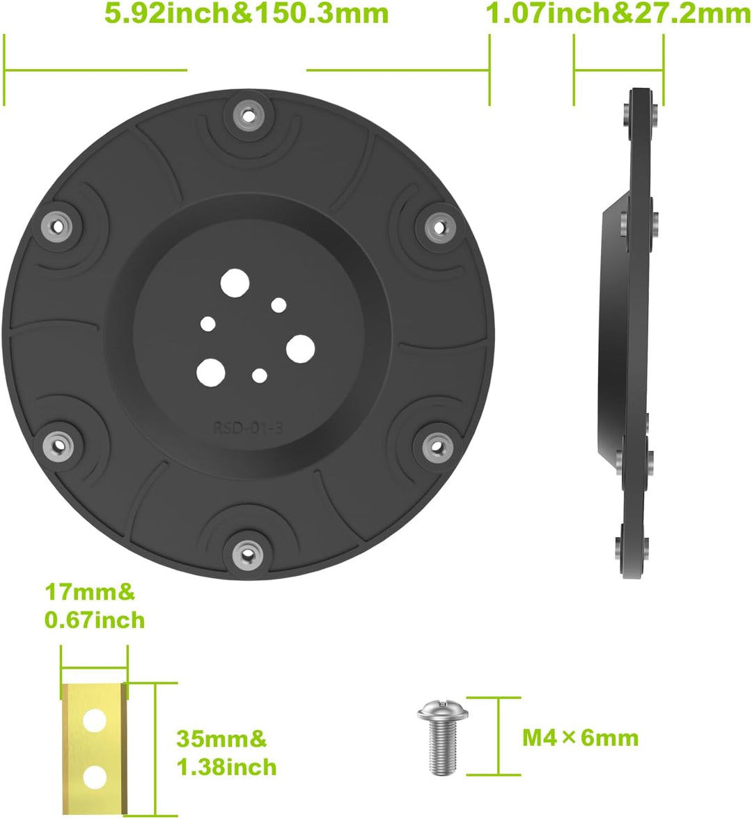 Evenlinkics mähroboter zubehör-6 Rasen Rakel mähroboter messerteller,Kompatibel mit Worx S&M(bis BJ