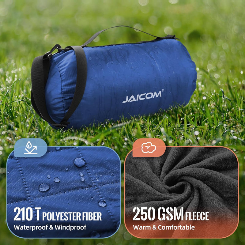 JAICOM Outdoor Decke, wasserdichte Schafwoll-Picknickdecke, 140 x 200 cm Warme Campingdecke - ideal