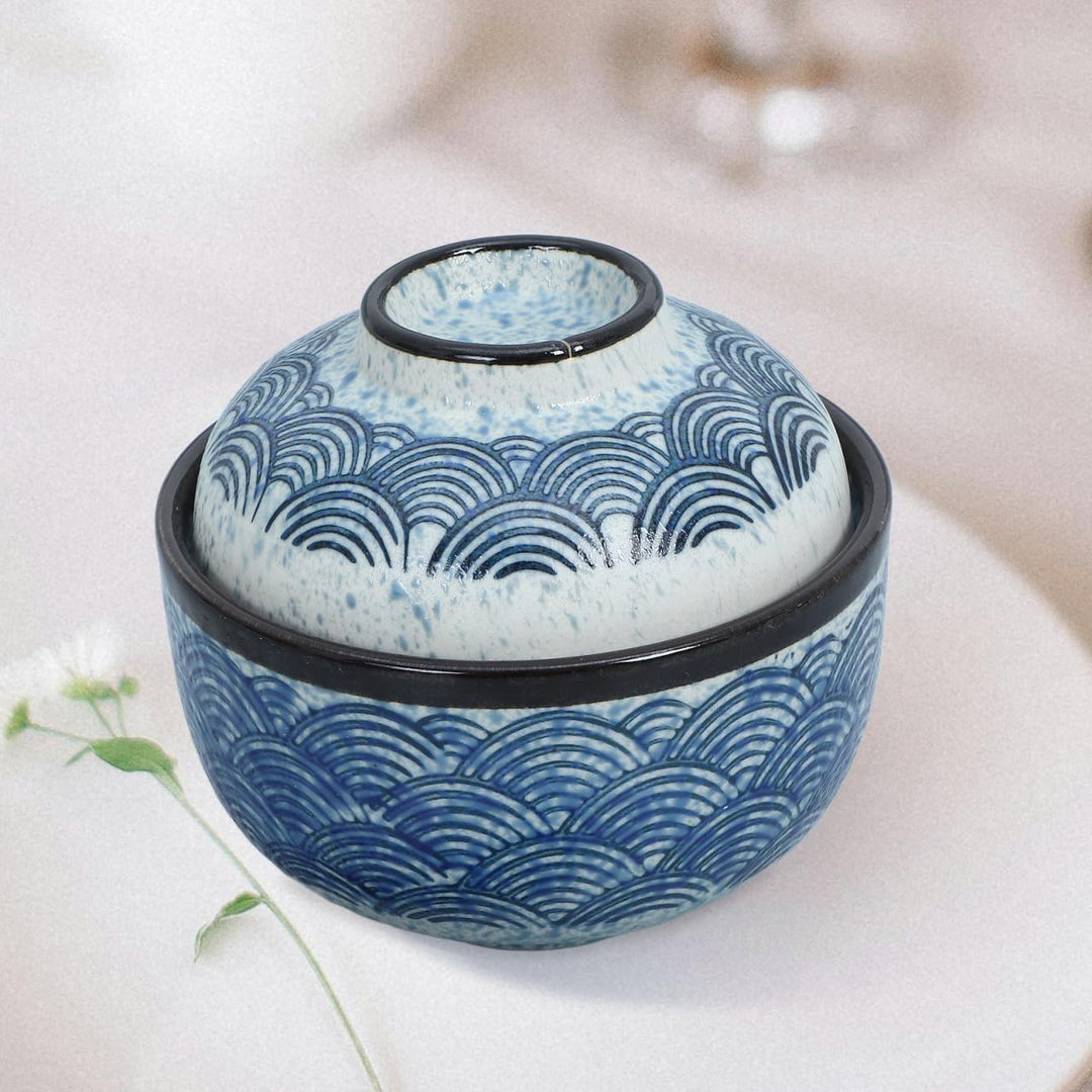 Gatuida 1Satz Multifunktionale Japanische Suppenschale mit Deckel Teilig für Miso Suppe und Ramen Mi