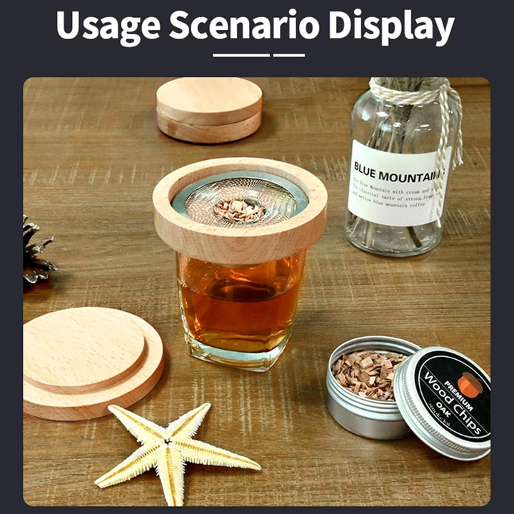 Cocktail-Smoker-Set Altmodisches Whiskey-Bourbon-Getränke-Set mit Taschenlampe 4 Geschmacksrichtunge