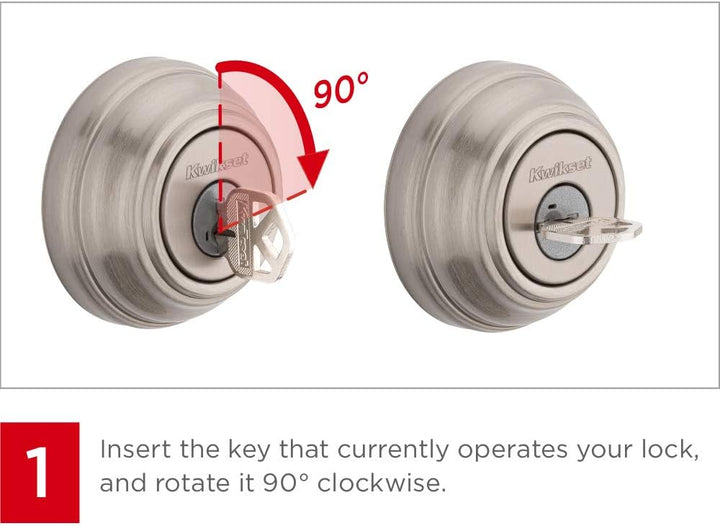 Kwikset 980 Einzylinder-Riegel mit SmartKey® in poliertem Messing Poliertes Messing, Poliertes Messi