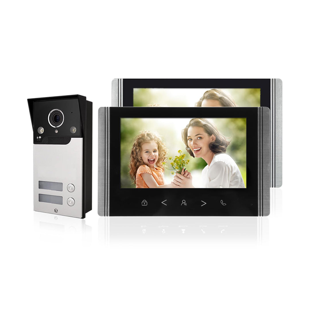 WiFi Smart Video Doorbell Intercom BT TY APP Remote Control 7 Inch 1080P HD Display Screen Night Vie