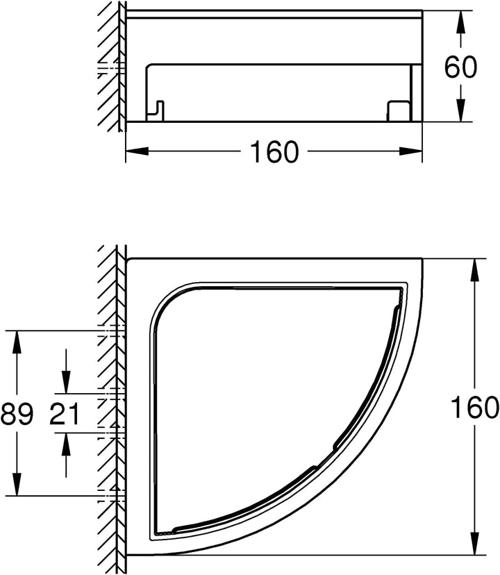 GROHE Start Cube - Eckseifenschale (für Eckmontage, langlebig), chrom, 41106000, Chrom