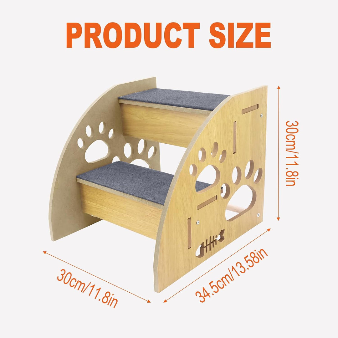 Hundetreppe,rutschfeste Hunderampe für Sofa,Hundetreppe + Katzentreppe für Junge und alte Katzen,30
