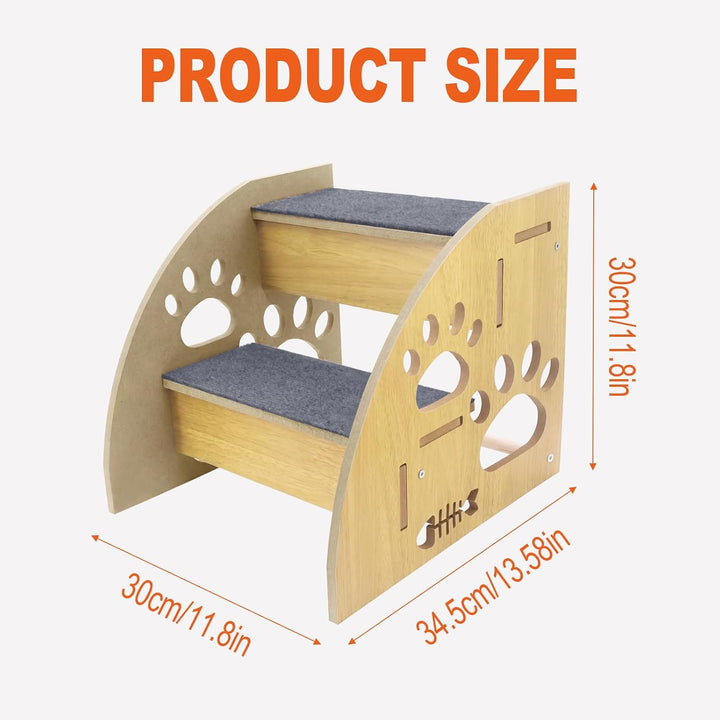 Hundetreppe,rutschfeste Hunderampe für Sofa,Hundetreppe + Katzentreppe für Junge und alte Katzen,30