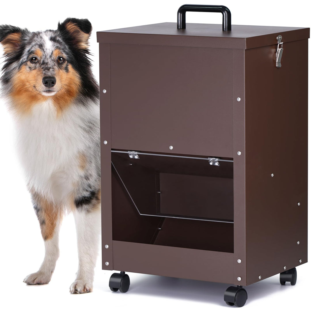 Automatischer Hundetränke 20KG verzinktes Hundefutter Schwerkraftfütterer Extra grosser selbstfütter
