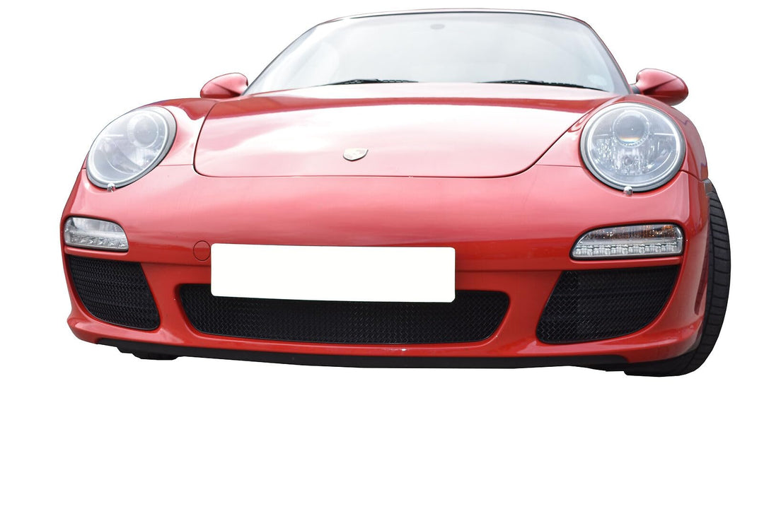 Zunsport Kompatibel mit Porsche Carrera 997.2 C2 + C2S – vorderer Grillsatz - Schwarz (2009-2012)