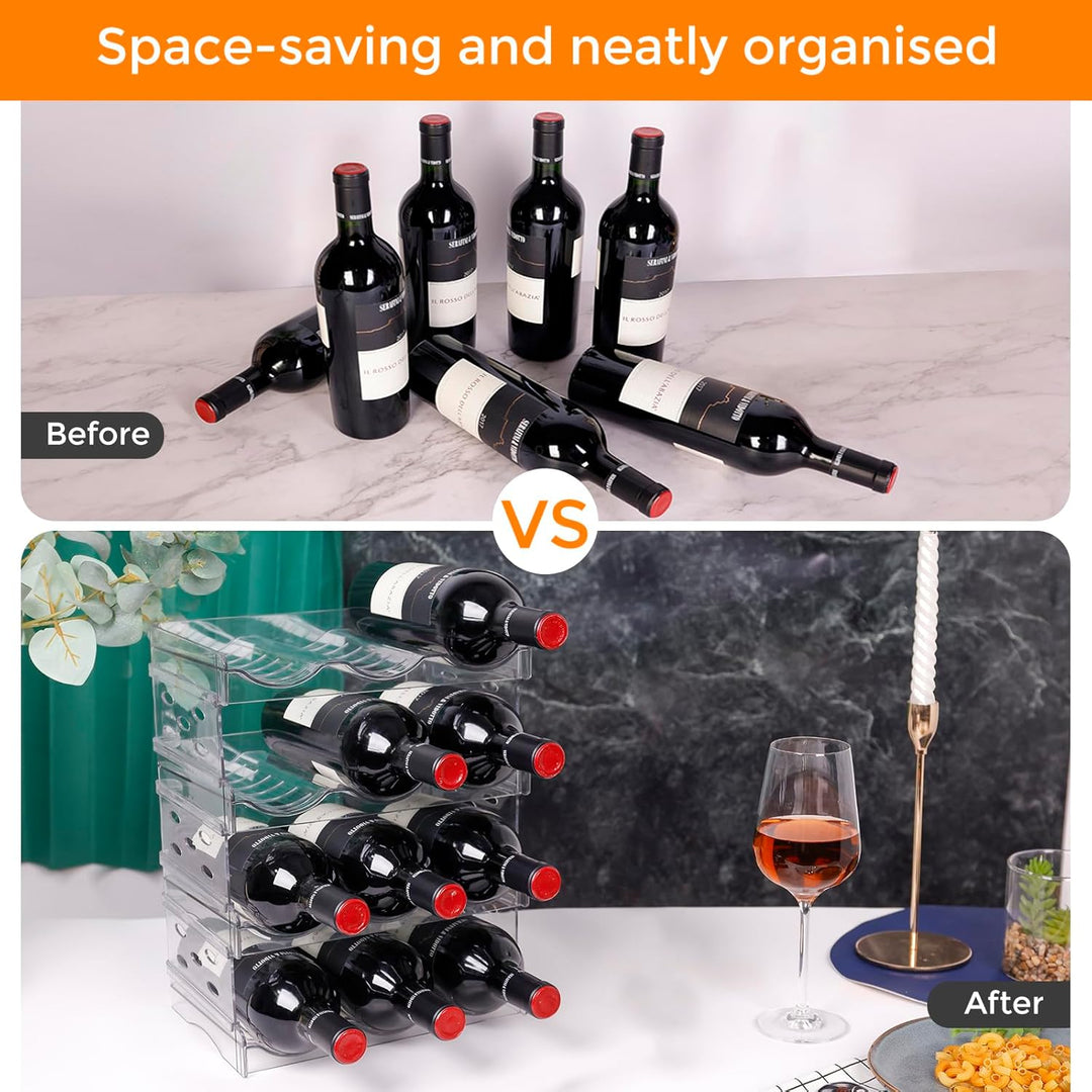BoxedHome Stapelbarer Flaschenhalter Weinflaschen Halter Weinregal Wein, Flaschen Organizer, Flasche