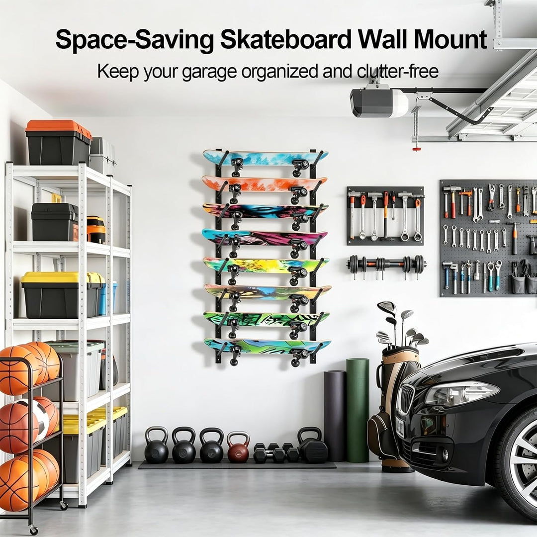 Bijun Wandhalterung für Skateboards, Wandaufsteller für Snowboard, Wandhalter für Ski, Horizontal, W