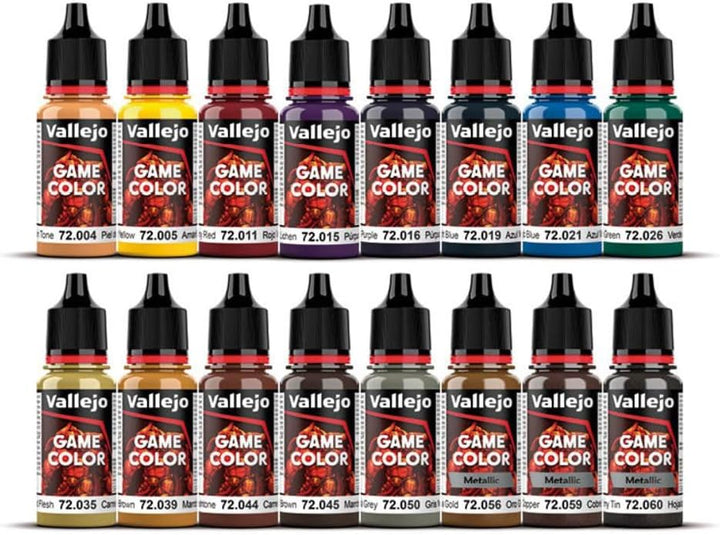 Vallejo (Game Farbe Advanced Farbe Set – farbig sortiert (16 Stück) 1 Originalverpackung, 1 Original