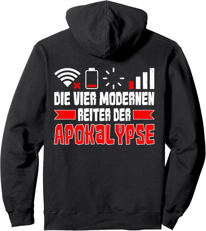 Backprint Die vier modernen Reiter der Apokalypse Nerd Pullover Hoodie
