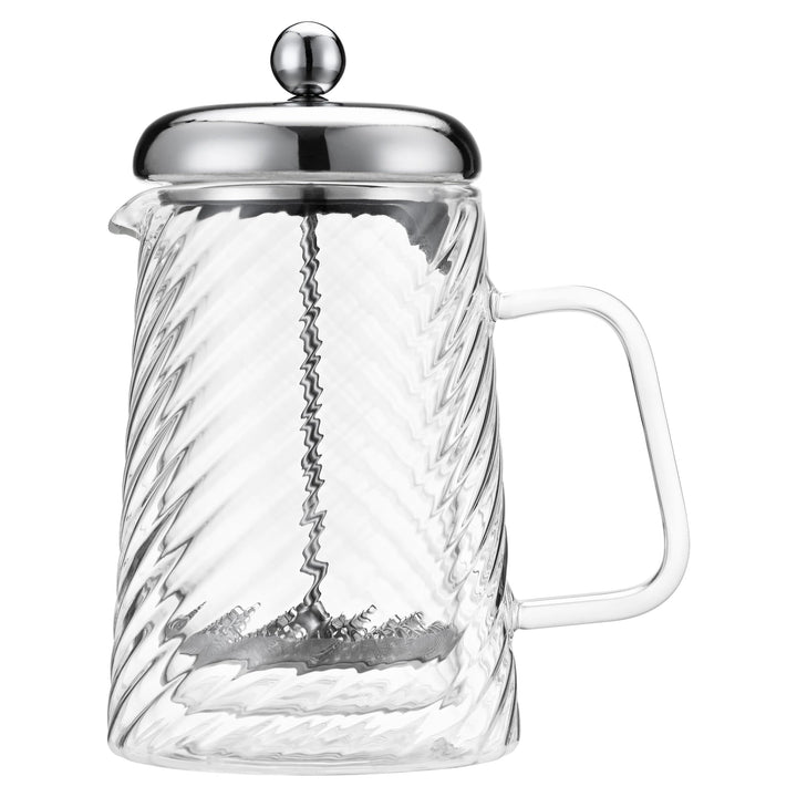 Café Olé Rotolo 6 Tassen Cafetière, doppelwandig isoliert, Glas und Edelstahl 5 Tassen Cafetière, 5