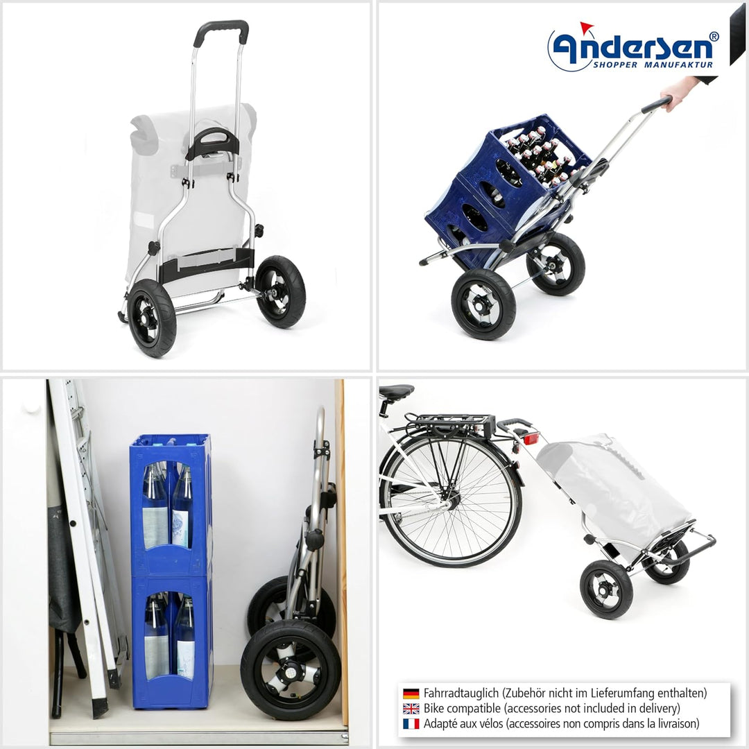 Andersen Einkaufstrolley - klappbar - 61 Liter - mit Kühlfach - Aufhängung für Einkaufswagen - belas