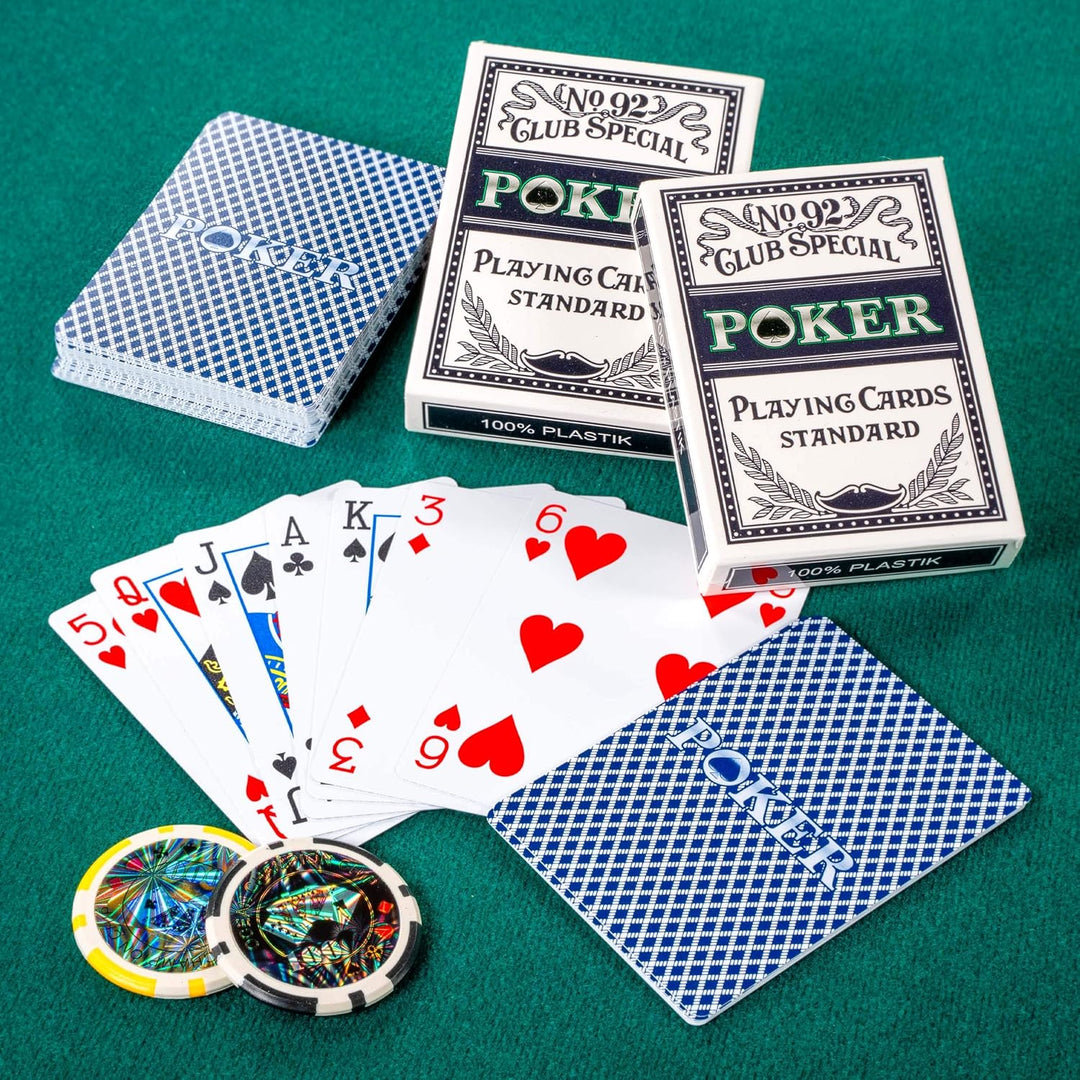 Nexos Trading Pokerkoffer Leder Deluxe mit 300 Ocean Champion Chips abgerundete hochwertige Metallke