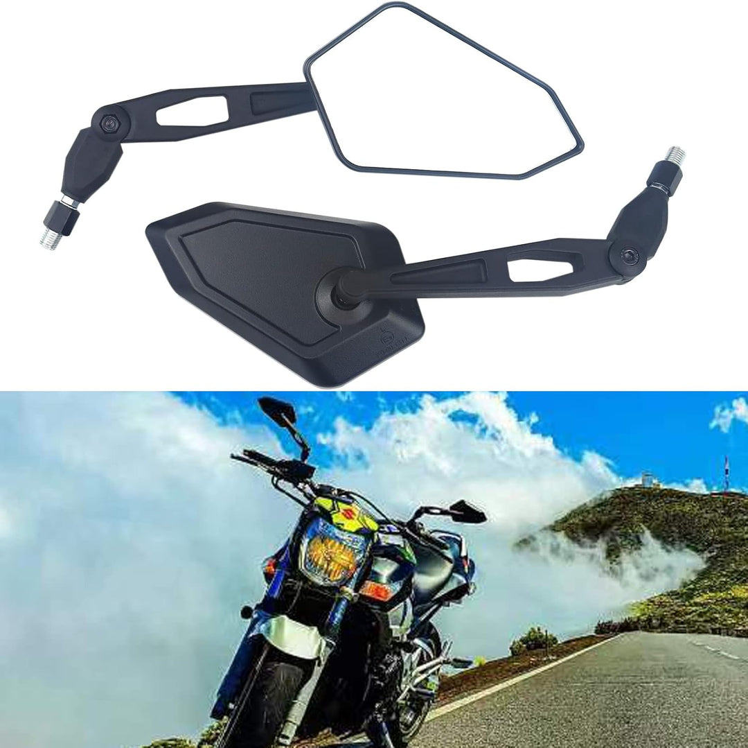 BREDUXSER Universal Motorrad Rückspiegel Spiegel 8 mm 10 mm E-geprüft Rückseitenspiegel Seitenspiege