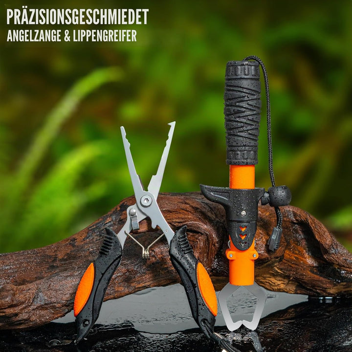 THKFISH Angelrute und Rolle Combo mit Rucksack, Teleskop-Angelrute Spinnrolle Kit mit Angelködern, Z