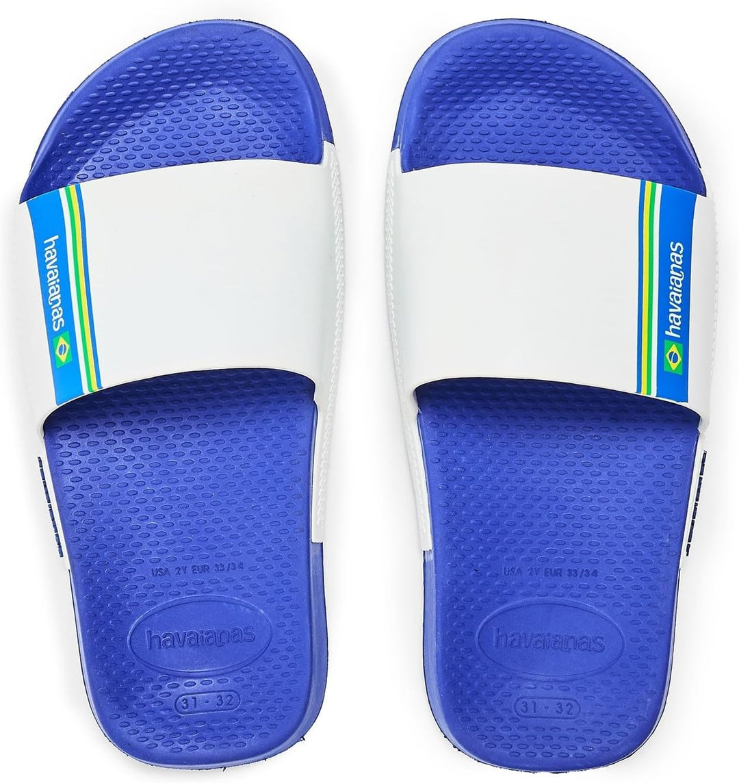 Havaianas Unisex Slide Brasil Schiebe-Sandalen, 33/34 EU Marine Blue