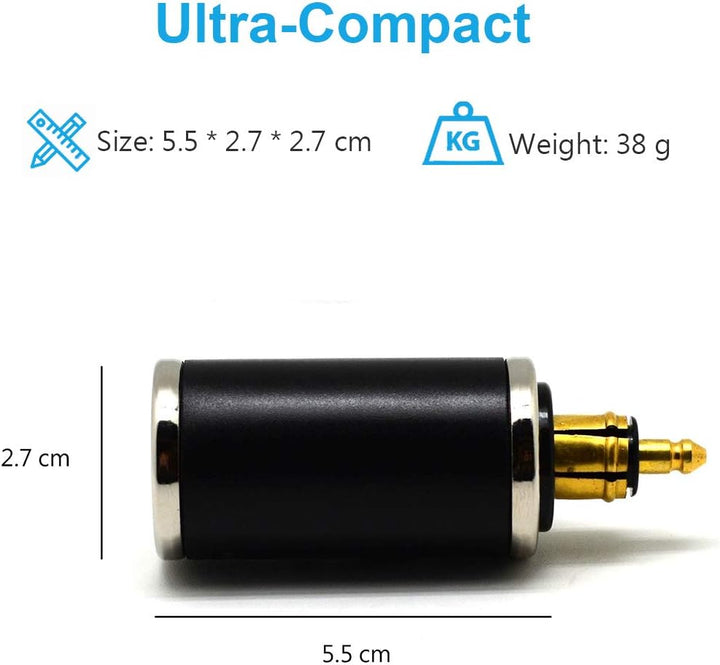 Cliff-Top USB-DIN-Ladegerät (Hella) für Motorrad, 4,6 A, kompatibel mit BMW-Motorrädern (rechts) Bla