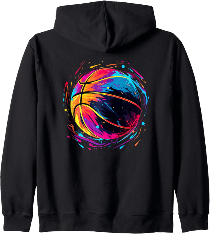 Retro Basketball für Jungen und Mädchen im 80er Jahre Stil Kapuzenjacke