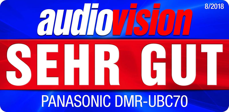 Panasonic DMR-UBC70EGK UHD Recorder (500GB HDD, 4K Blu-ray Disc, WLAN, 4K VoD, UHD TV Empfang, 2x DV