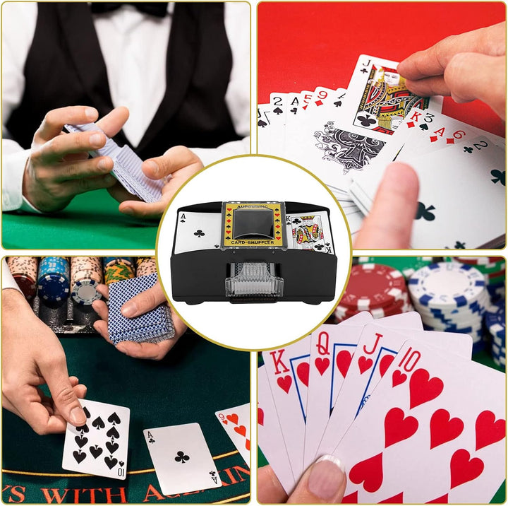 Kartenmischmaschine ,Elektrische Kartenmischmaschine 2 Deck, elektronische Casino-Poker-Kartenmischu