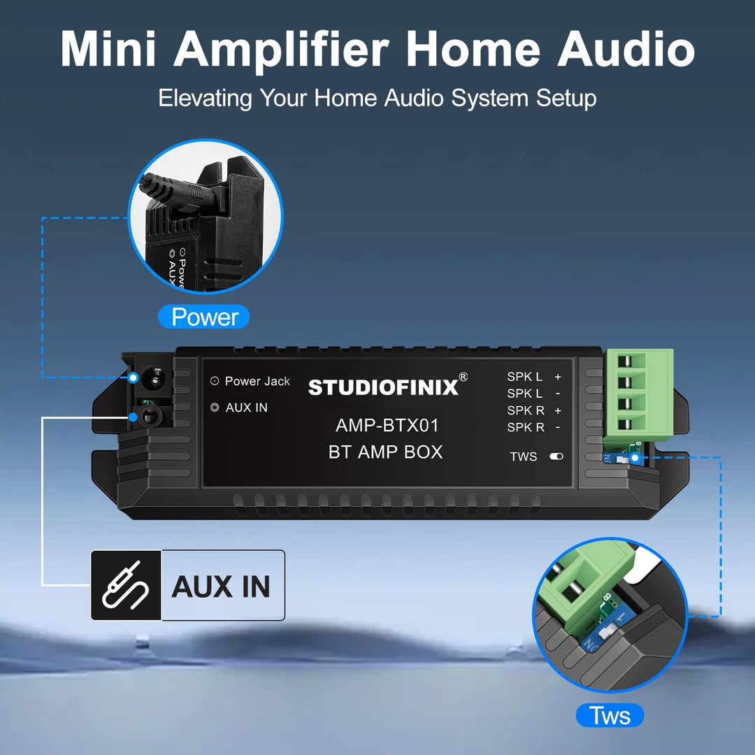 STUDIOFINIX 4-Zoll-Bluetooth-Deckenlautsprecher, 160W 2-Wege-System, kabelgebundenes Surround-Sound