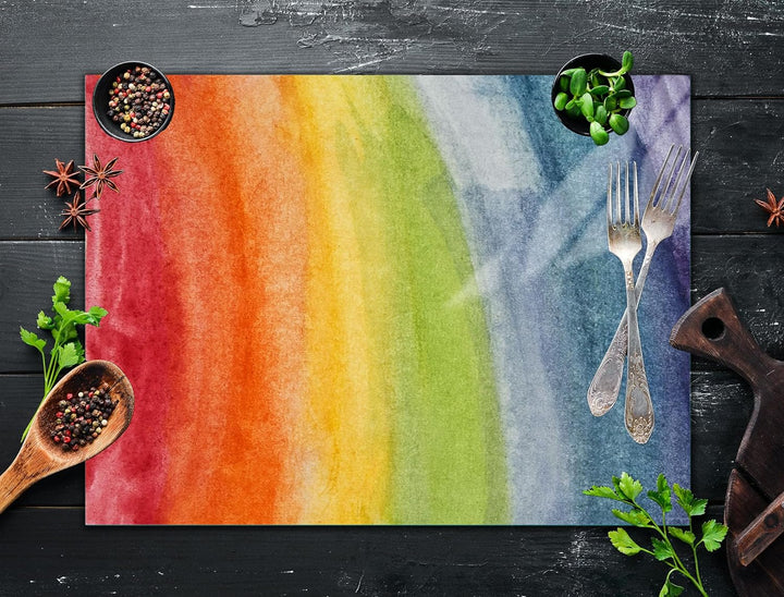 TMK ArtDeko Herdabdeckplatte 70x52 cm 1-teilig Ceranfeldabdeckung Induktion Herdschutz Spritzschutz