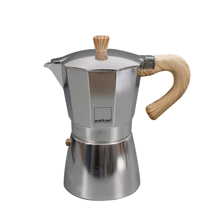Gnali &amp; Zani VEZ009/IND Espressokocher, Aluminium, alu | Mokkakocher für 9 Tassen, Herdkocher, alle