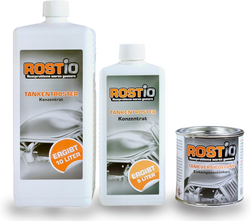 Rostio 1,5 Liter Tankentroster Plus 250ml Tankversiegelung Set Tankentrostung