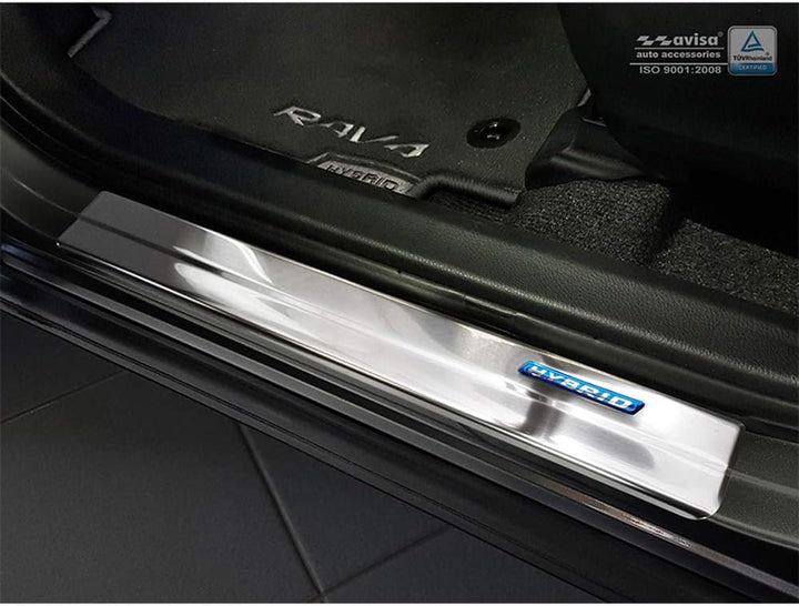 Avisa INOX Door sill Protectors Compatible with Toyota C-HR 2016-2019 & Facelift 2019- & RAV4 IV FL