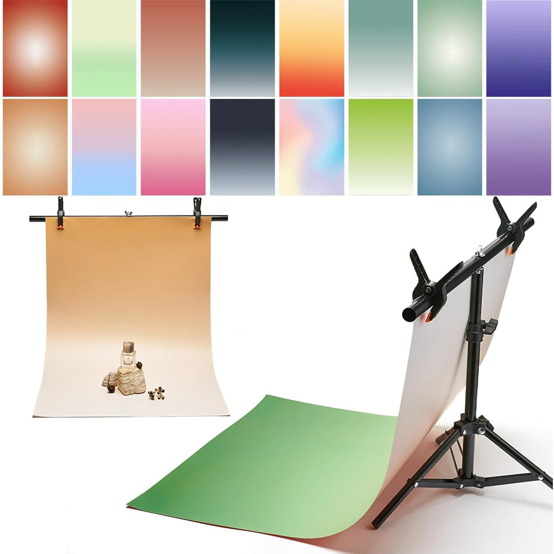 3D-Fotografie-Hintergrund mit Ständer, doppelseitig, 86,4 x 58,4 cm, 7 Stück, 14 Muster, Requisiten