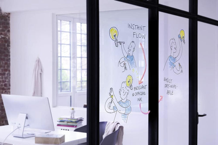 edding 95 Glasmarker - weiss - 10 Stifte - Rundspitze 1,5-3 mm - zum Schreiben und Markieren auf Gla