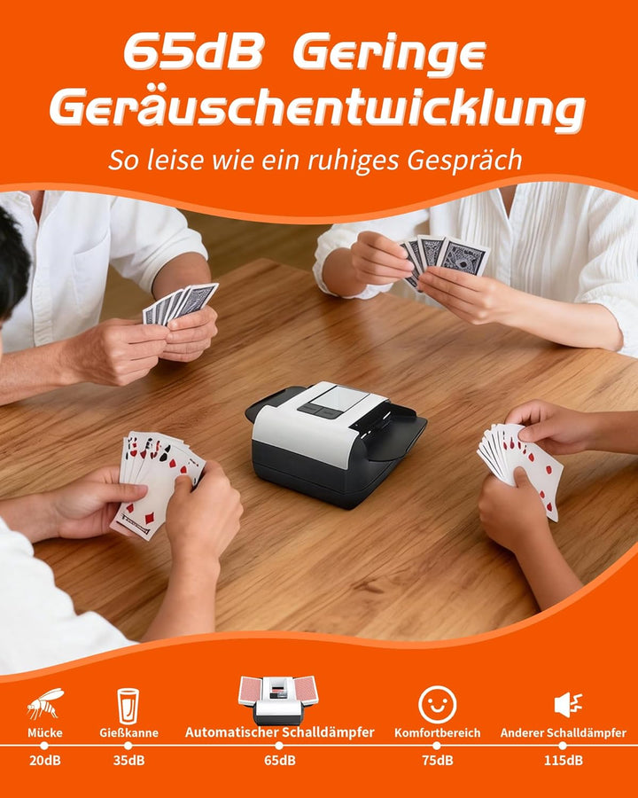 Automatischer Kartenmischer – Leise &amp; Mit 2000 mAh Akku – Mischt 2 Kartensätze – Kompatibel mit Poke