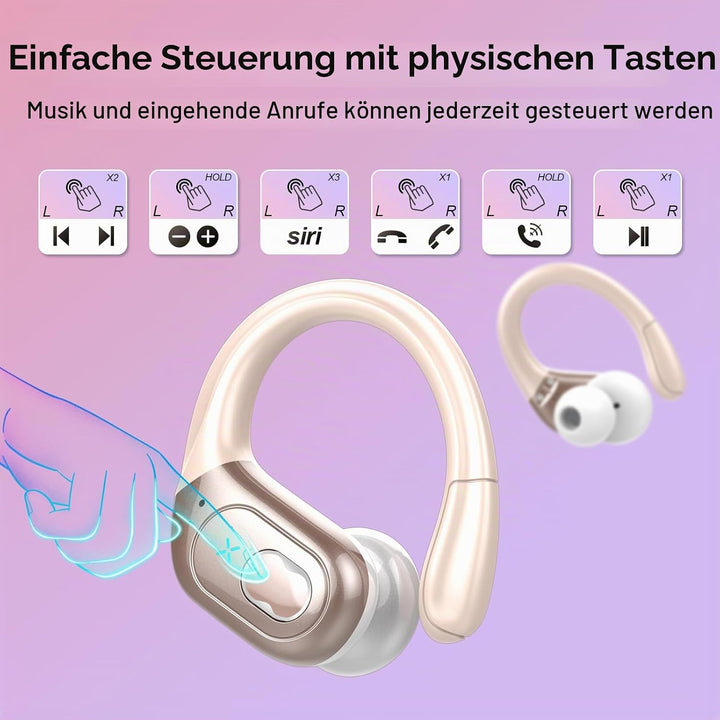 AI Kopfhörer Übersetzer, 3-in-1Bluetooth 5.4 Echtzeit Sprachübersetzer Kopfhörer 164 Sprachen mit Ap