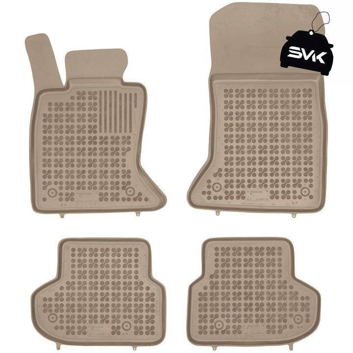 SMK Beige Auto fussmatten gummimatten passt für BMW 5er (F10) 2013-2017 fussmatten Auto für alle Jah