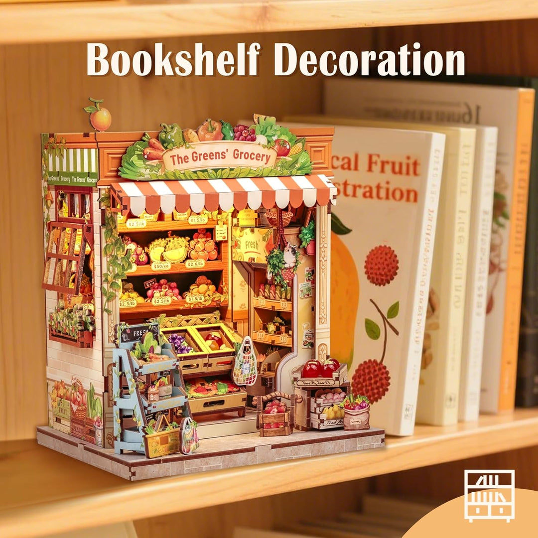 CUTEBEE Book Nook -Puppenhaus Kit Bauen Sie Sich selbst, EIN lebendiges Miniaturhaus von Frische & L