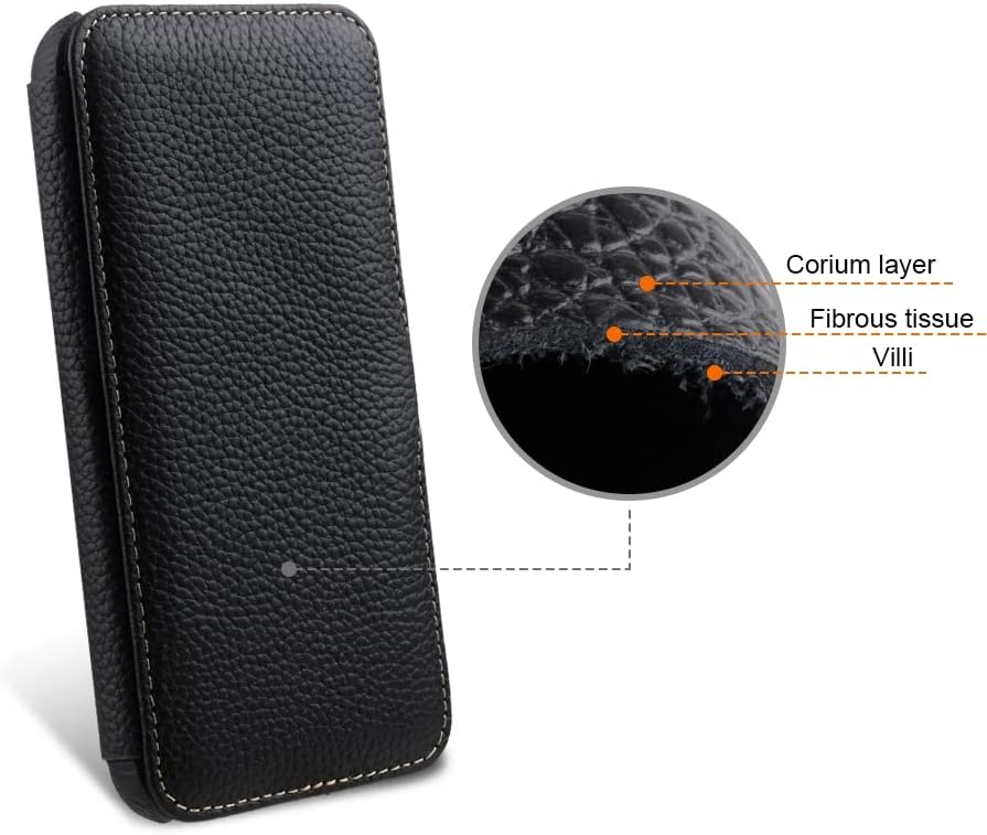 STILGUT Book Case kompatibel mit iPhone 14 Plus (6.7") Hülle aus Leder mit Clip-Verschluss, Klapphül