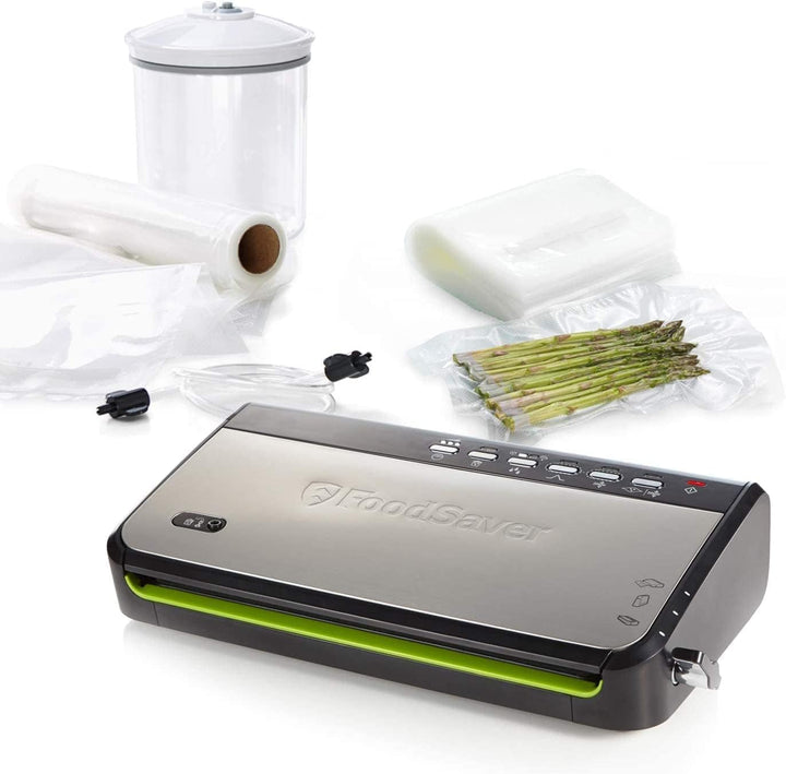 Foodsaver Vakuumiergerät für Lebensmittel mit integrierter Rollenaufbewahrung &amp; wiederverwendbare Va