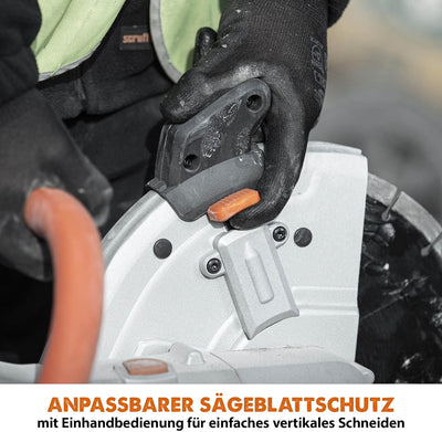 Evolution R300DCT 300 Mm Betonsäge - 2400W Motor, Kein Benzin, 115 Mm Schnitt, Inkl. Diamantblatt Fü
