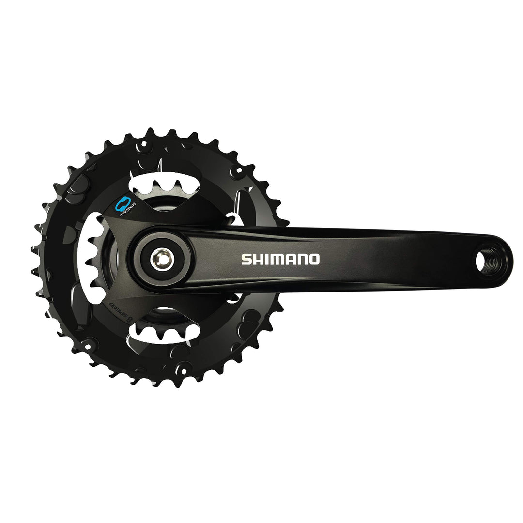 SHIMANO Altus FC-M315-2 Kurbelgarnitur, 7/8-fach, nicht kompatibel Schwarz Einheitsgrösse, Schwarz E
