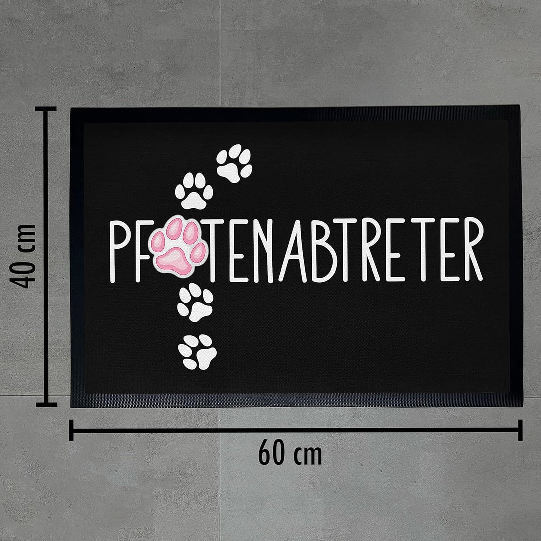 Trendation - Pfotenabtreter Fussmatte Geschenk Hundebesitzer Katzenbesitzer Lustiger Spruch Hunde Ka