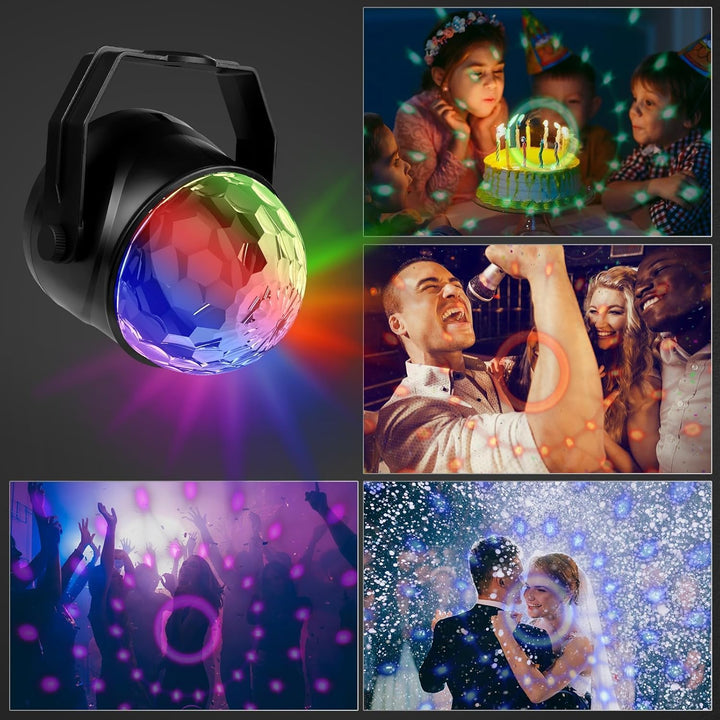 FIMEI Discokugel LED,2 Stück,Disco Licht mit Fernbedienung für Weihnachten,Halloween,Party, Abend, B