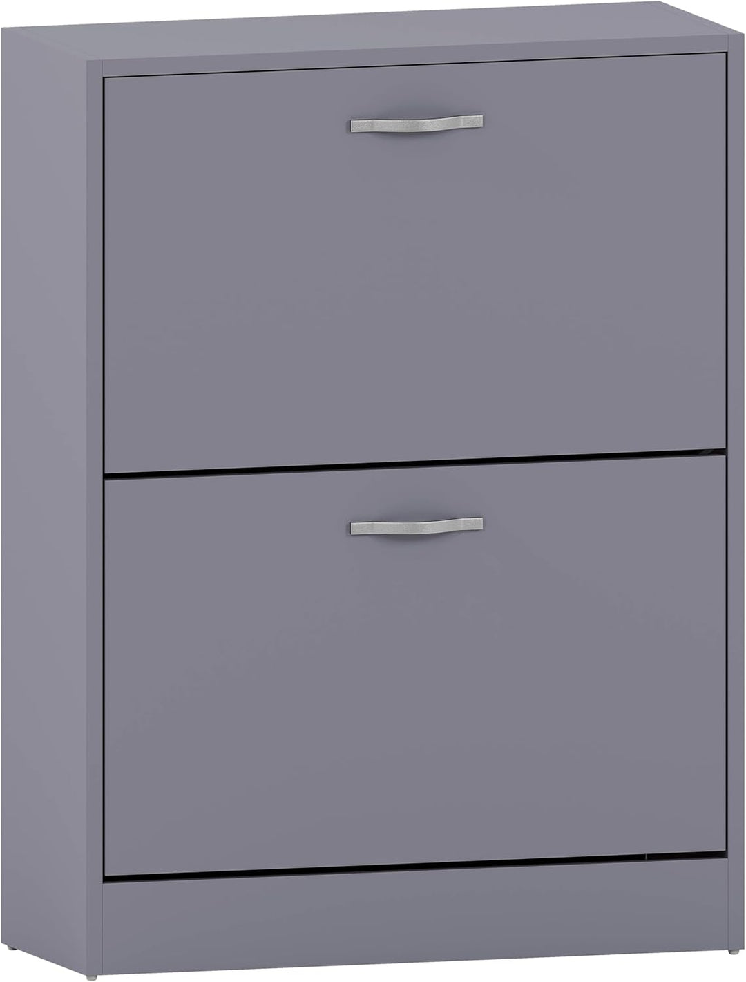 Vida Designs Schuhschrank mit 2 Schubladen, Holz Aluminium, grau, Furniture Set, Grau