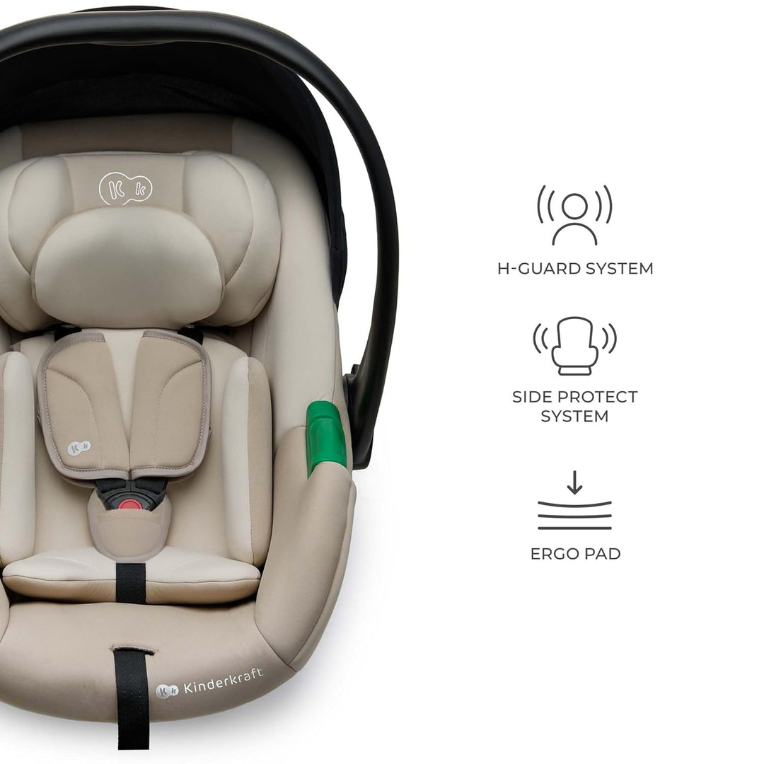 Kinderkraft MINK PRO 2 i-Size 40-87 cm Autositz, Tragesitz von Geburt an Gruppe 0+, verstellbares Ko