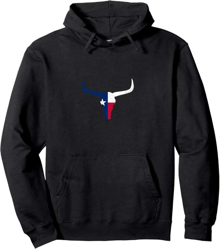 Texas Longhorn Rinder Design für stolze Texans Pullover Hoodie