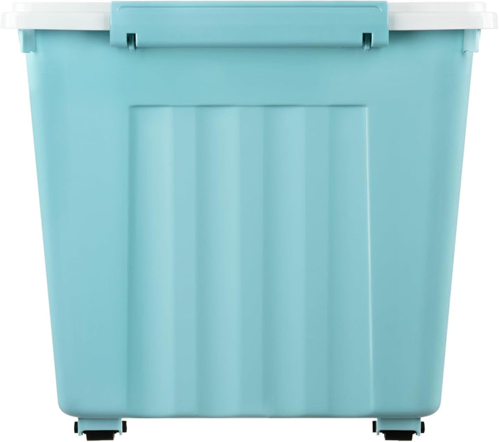 Cetomo,55L,3er-Pack, Aufbewahrungsbox mit deckel,Aufbewahrungsboxen, mit Clips, stapelbar, Wohnzimme
