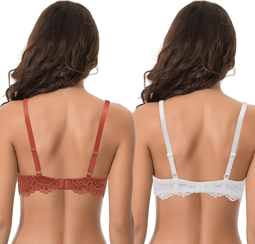 Curve Muse Damen Bügel Übergrösse Hochdrücken Fügen Sie 1 und eine halbe Tasse Spitzen-BHS hinzu 70C