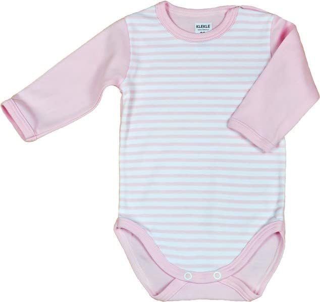 KLEKLE Baby Body - Body Langarm Unisex - 5er-Pack - mit Druckknöpfen - 100% Baumwolle - Babykleidung