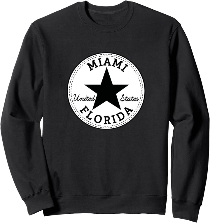 Miami Florida Beach Surfer USA Souvenir Ferien Reise Urlaub Sweatshirt