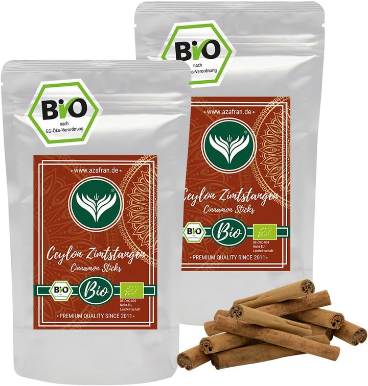 Azafran BIO Ceylon Zimt, Zimtstangen 10 cm 40 Stk 40 Stück (1er Pack), 40 Stück (1er Pack)